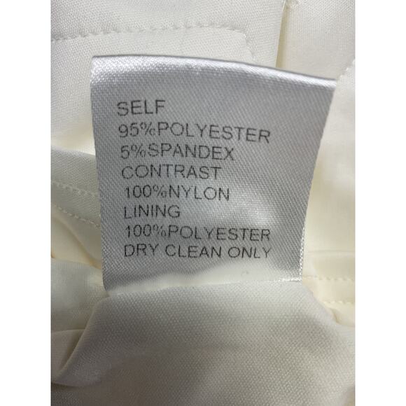 Tadashi Shoji 'Draped' White Sleeveless Lace-Trimmed Midi-Dress Size S - Picture 5 of 5